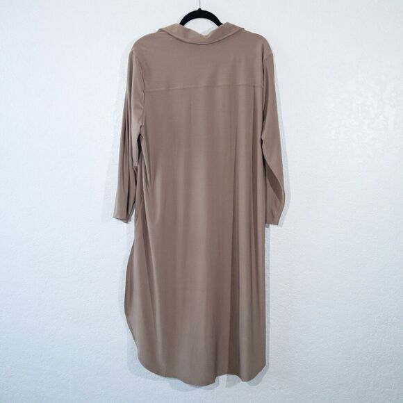 Women With Control Beige Long Jersey Tunic Top Size XL Tall‎ - Picture 7 of 7